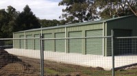 Commercial storage shed multi bay sports equipment