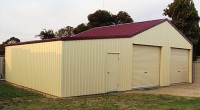 beechworth garage with workshop red cream 2