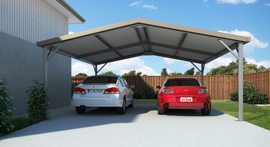 carport double bay gable roof