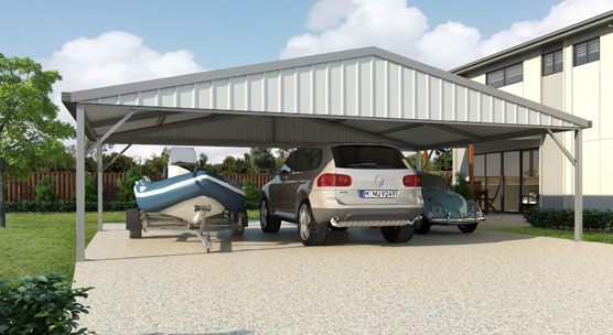carport triple bay gable roof