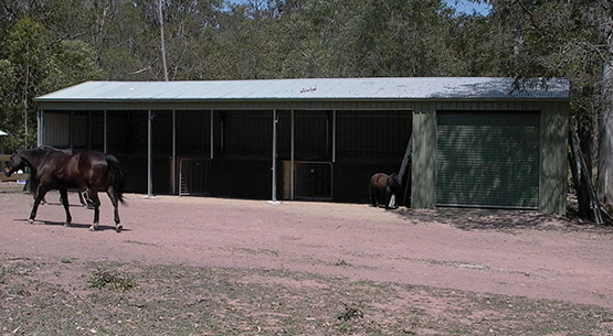 open front stables colorbond roller door