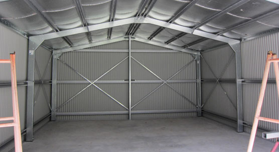 residential 2 double garage internal frame