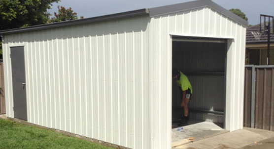 single garage with pa door