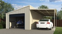 skillion garage with carport leanto