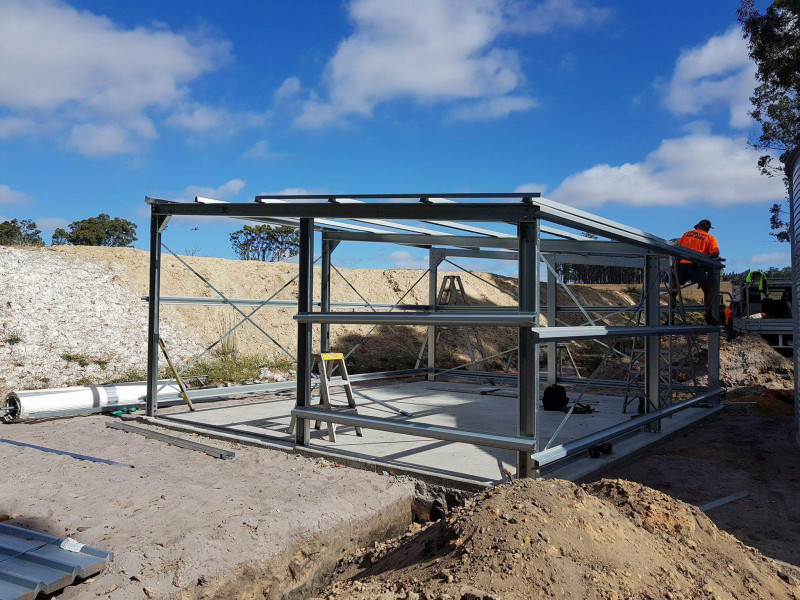 Sheds n Homes Manjimup Skillion pump shed 1